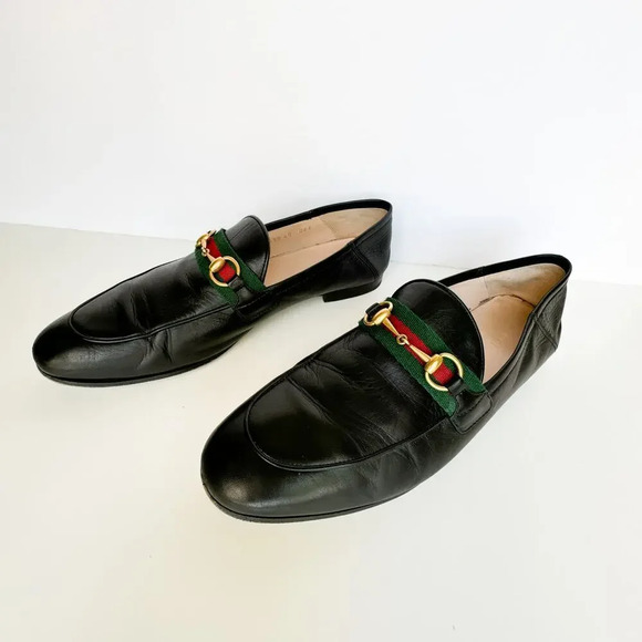 Gucci Brixton Horsebit Web Leather Loafers Womens size 40 - Picture 5 of 12